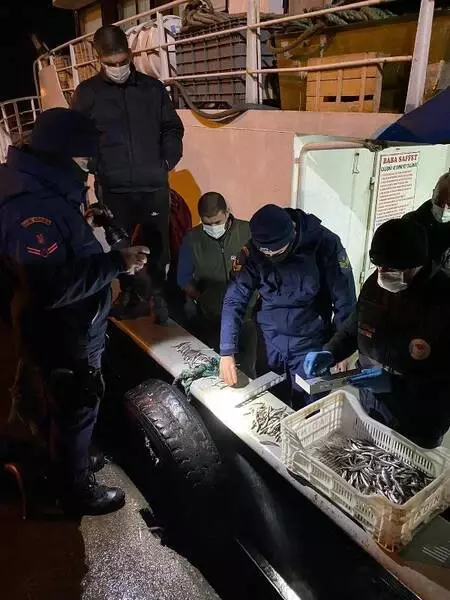 Sahil Güvenlik ekiplerince yapılan denetimde 15 ton hamsiye el konuldu Sahil Güvenlik ekiplerince yapılan denetimde 15 ton hamsiye el konuldu
