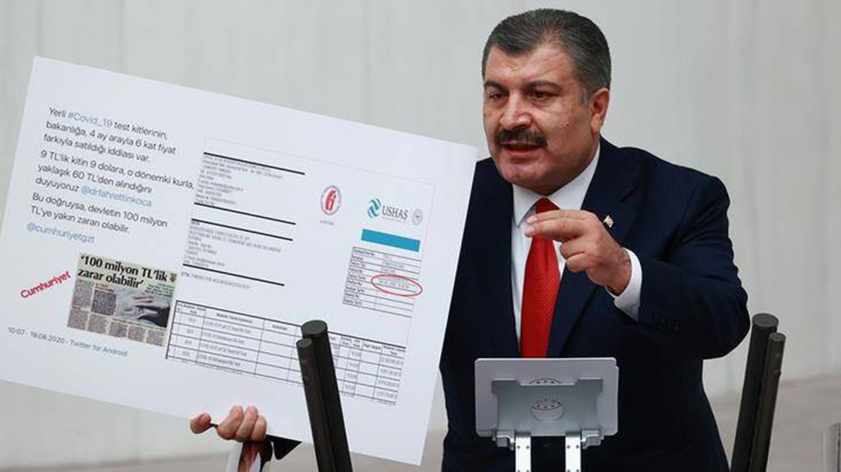 Bakan Koca'yı ilk kez böyle göreceksiniz! 'Devlet 100 milyon lira zarara uğratıldı' iddiasını kürsüye vura vura yalanladı