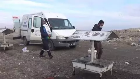 Erciş'te sokakta yaşayan hayvanları unutulmadı