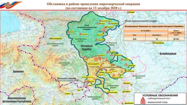 Dağlık Karabağ'da ateşkes bozuldu! Rusya, çatışmanın yaşandığı iki köye yerleştiğini harita ile duyurdu