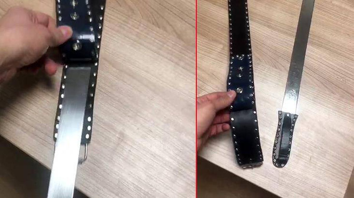 Sıradan bir denetime, şüphelinin kemerinden çıkan döner bıçağı damga vurdu