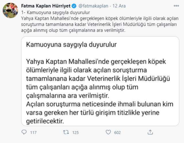 Uyuşturucu iğneyle öldürülen köpeklerin suçlusu belediye personeli çıktı! Çalışanlar açığa alındı Uyuşturucu iğneyle öldürülen köpeklerin suçlusu belediye personeli çıktı! Çalışanlar açığa alındı