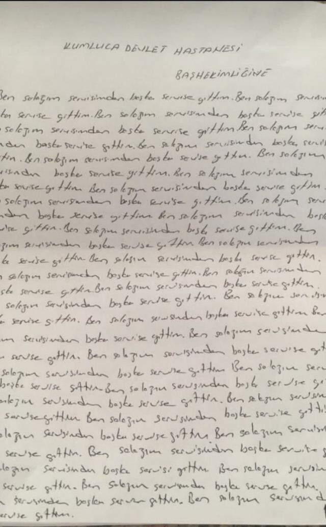 The pity that reacts to the chief doctor's nurse!  Wrote 'I'm stupid' 500 times