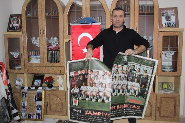 Beşiktaş taraftarı Abdullah Didinmez, 35 yıldır gazete haberlerini biriktiriyor