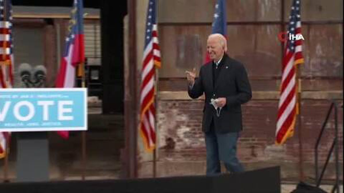 Biden Georgia'da seçmenle buluştu