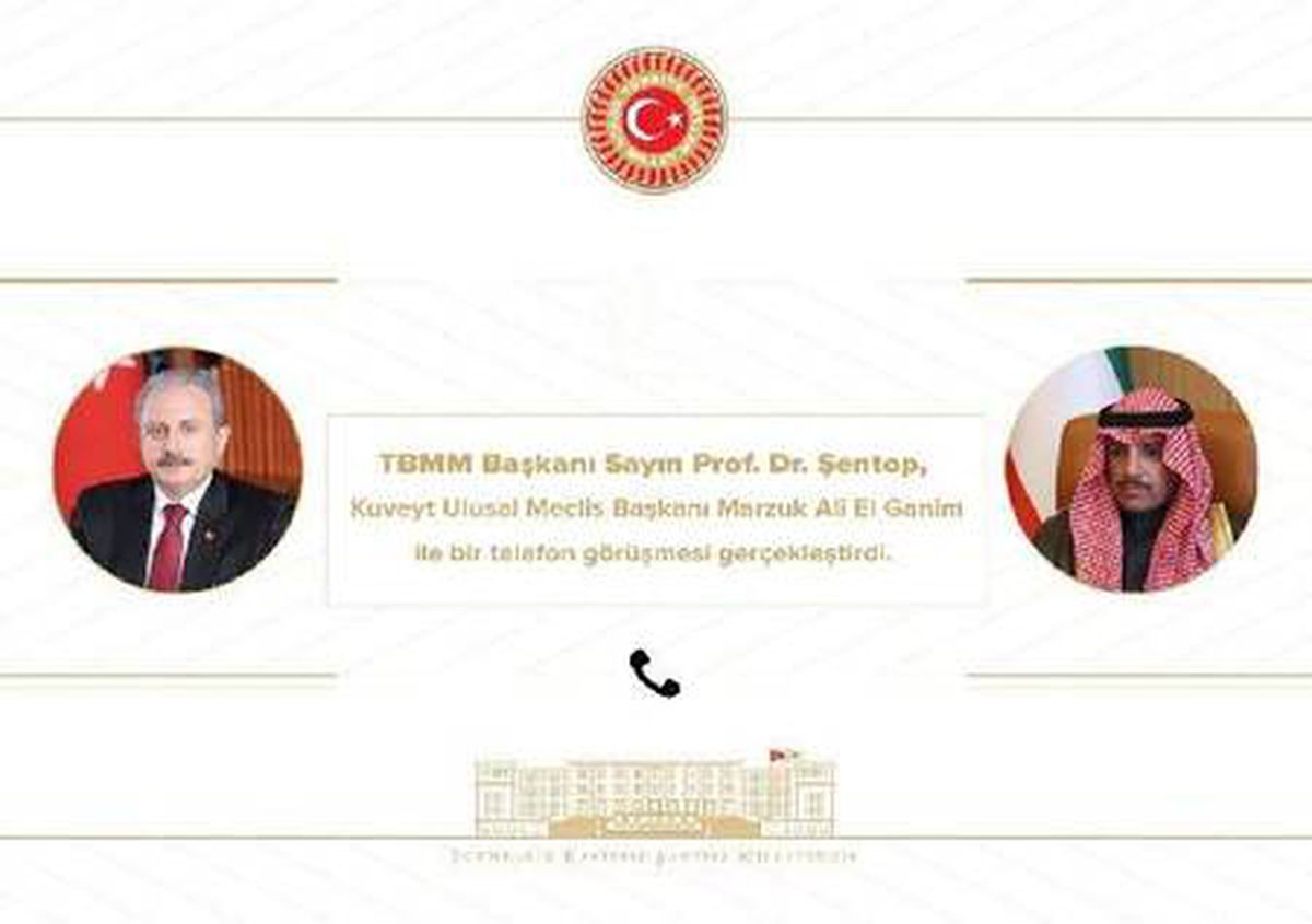 Şentop'tan, Kuveyt Ulusal Meclis Başkanlığı'na seçilen El Ganim'i tebrik etti