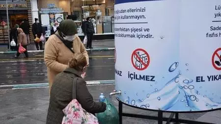 Tekirdağ'ın farklı noktalarına 'dezenfektan çeşmeleri' konuldu - Yeniden Tekirdağ'ın farklı noktalarına 'dezenfektan çeşmeleri' konuldu - Yeniden