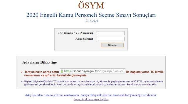 2020 EKPSS sınav sonuçları açıklandı mı? Engelli Kamu Personeli Seçme Sınavı sonuçları ne zaman açıklanacak? Sınav sonuçları sorgulama ekranı! 2020 EKPSS sınav sonuçları açıklandı mı? Engelli Kamu Personeli Seçme Sınavı sonuçları ne zaman açıklanacak? Sınav sonuçları sorgulama ekranı!
