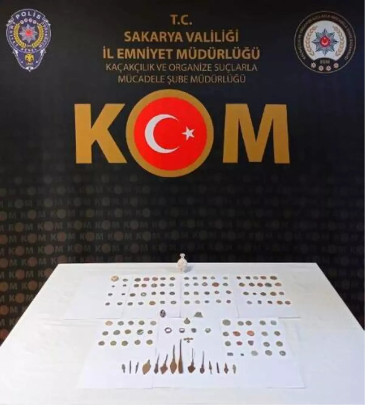 Son dakika haber... Sakarya'da 126 tarihi eser ele geçirildi