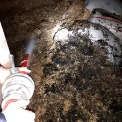 Samandağ'da saman yangını Samandağ'da saman yangını