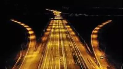 Dev projenin gece görüntüsü hayran bıraktı