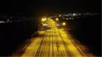 Dev projenin gece görüntüsü hayran bıraktı