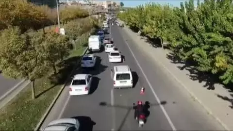 Şanlıurfa'da drone ile trafik denetimi