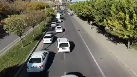 Şanlıurfa'da drone ile trafik denetimi