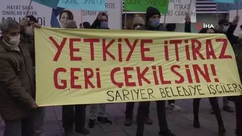 Sarıyer Belediyesi işçilerinden toplu sözleşme protestosu Sarıyer Belediyesi işçilerinden toplu sözleşme protestosu