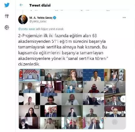 YÖK'ten 'dijital eğitim sertifikası' töreni YÖK'ten 'dijital eğitim sertifikası' töreni