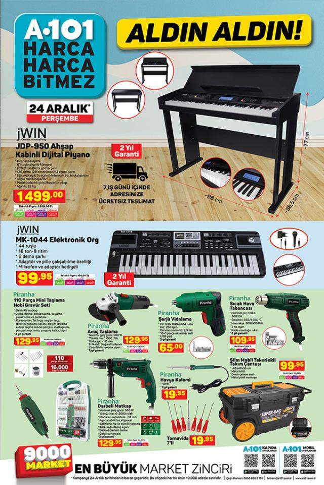 A101 24-29 Aralık 2020 aktüel ürünler kataloğu! İşte haftanın A101 indirimleri