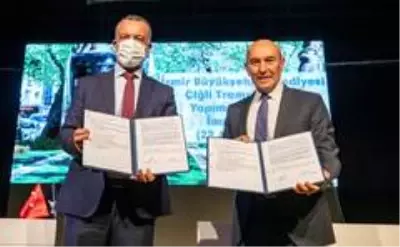 Çiğli Tramvayı'nın yapım sözleşmesi imzalandı Çiğli Tramvayı'nın yapım sözleşmesi imzalandı