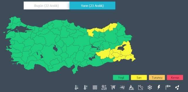 Meteoroloji'den yoğun kar yağışı uyarısı: 11 ilde sarı alarm verildi