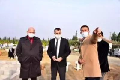 Alaşehir'de mezarlık çalışmaları incelendi Alaşehir'de mezarlık çalışmaları incelendi