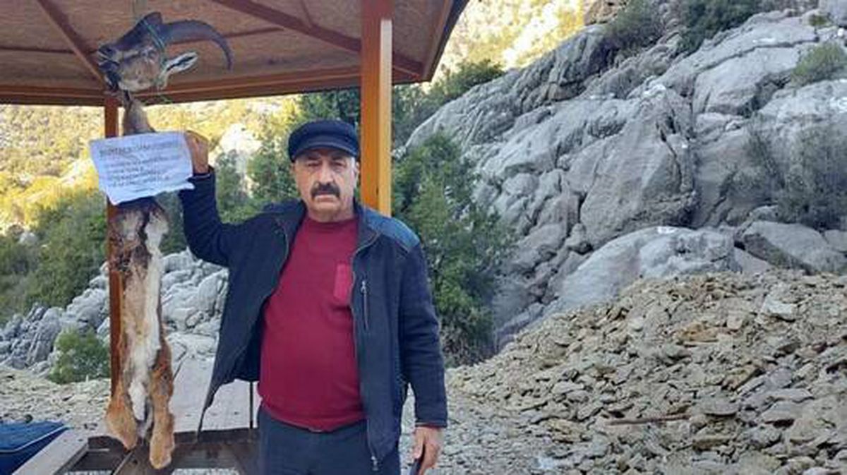 Kaçak avcılar, kendilerini ihbar eden muhtarı kafası kesilip derisi yüzülmüş dağ keçisiyle tehdit etti