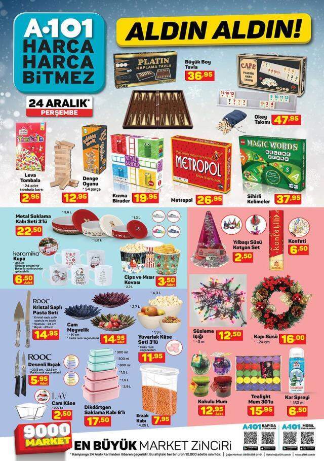 A101 24 Aralık 2020 Aktüel Ürünler Kataloğu - A101'de bu hafta indirimde neler var?