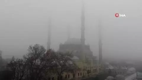Son dakika haberi! Selimiye'de sis görüntüleri mest etti