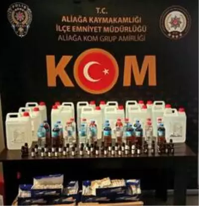 Yılbaşı öncesi Bergama'da sahte içki operasyonu Yılbaşı öncesi Bergama'da sahte içki operasyonu