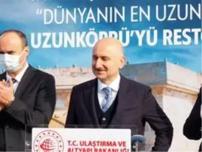 Son dakika haberi... Bakan Karaismailoğlu dünyanın en uzun taş köprüsü için müjdeyi verdi Son dakika haberi... Bakan Karaismailoğlu dünyanın en uzun taş köprüsü için müjdeyi verdi