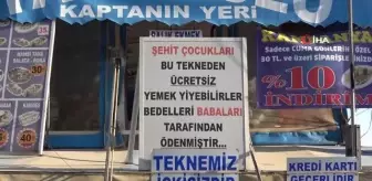 Bu teknede şehit çocuklarına balık ekmek bedava