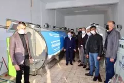 Büyükşehir'den Elmalı Yuva'ya 4 tonluk süt tankı Büyükşehir'den Elmalı Yuva'ya 4 tonluk süt tankı