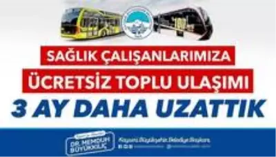 Kayseri'de sağlık çalışanlarına ücretsiz toplu ulaşım 3 ay uzatıldı Kayseri'de sağlık çalışanlarına ücretsiz toplu ulaşım 3 ay uzatıldı