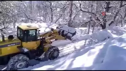 Beytüşşebap'ta karla mücadele çalışmaları devam ediyor Beytüşşebap'ta karla mücadele çalışmaları devam ediyor