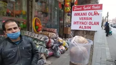 Kütahya'da bir grup esnaf, Askıda ekmek uygulaması başlattı