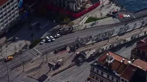 Polis helikopteriyle kısıtlama denetiminde İstanbul'un eşsiz manzarası görüntülendi