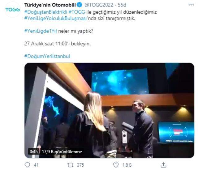 TOGG'dan yerli otomobile ilişkin heyecanlandıran paylaşım: 27 Aralık saat 11.00'i bekleyin
