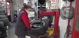 Edirne sanayisinin oto lastikçisi 'Remziye abla'