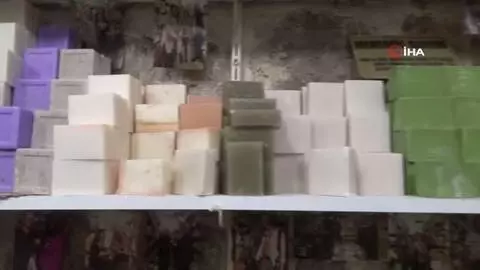 Mardin'de kış aylarında en çok badem sabunu tercih ediliyor Mardin'de kış aylarında en çok badem sabunu tercih ediliyor