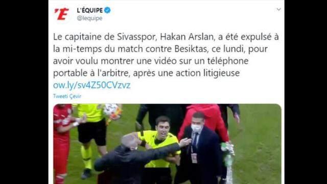Hakan Arslan'ın hakeme telefon göstermesi Avrupa basının gündeminde Hakan Arslan'ın hakeme telefon göstermesi Avrupa basının gündeminde
