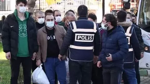 Samsun merkezli nitelikli dolandırıcılık operasyonunda yakalanan 11 şüpheli adliyede Samsun merkezli nitelikli dolandırıcılık operasyonunda yakalanan 11 şüpheli adliyede