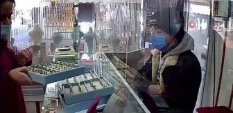 Turgutlu'da kuyumcu soygunu kamerada