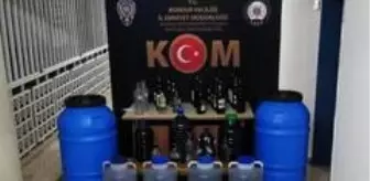 Burdur'da 380 litre kaçak içki ele geçirildi