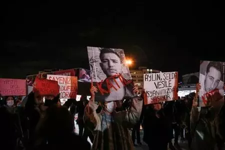 Kadıköy'de kadın cinayetleri protestosu