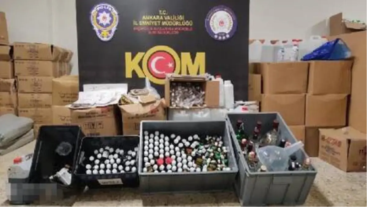 Son dakika haber | Ankara'da sahte içki operasyonu: 8 gözaltı
