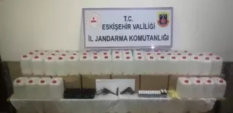 Eskişehir'de, 710 litre etil alkol ve 500 şişe kaçak içki ele geçirildi
