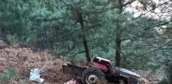 Traktör şarampole yuvarlandı, sürücü öldü