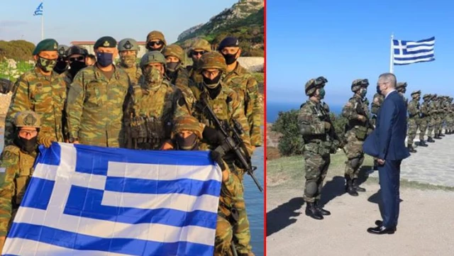 Yunanistan provokasyonlarına devam ediyor! Savunma Bakan Yardımcısı da yılbaşını Bulamaç Adası'nda geçirdi