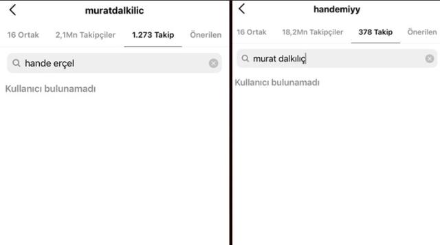 Hande Erçel de eski sevgilisi Murat Dalkılıç'ı takip etmeyi bıraktı