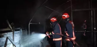 Karasu'da depo yangını
