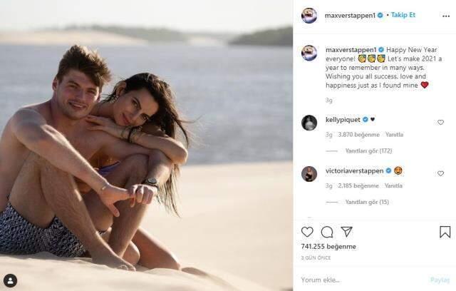 Formula 1 pilotu Verstappen, Kvyat eski sevgilisi Kelly Piquet ile aşk yaşıyor Formula 1 pilotu Verstappen, Kvyat eski sevgilisi Kelly Piquet ile aşk yaşıyor